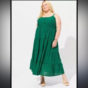 Elegant Green Maxi Dress